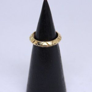 House of Harlow Gold Band with Geometric Design Size 6